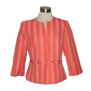 Isabella Size 8 Melon Print Dressy Jacket